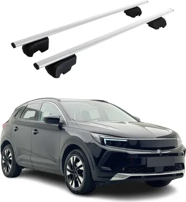 Obrázok produktu pre Priečne strešné nosiče pre Opel Grandland 2021–2023, strieborné, ABE