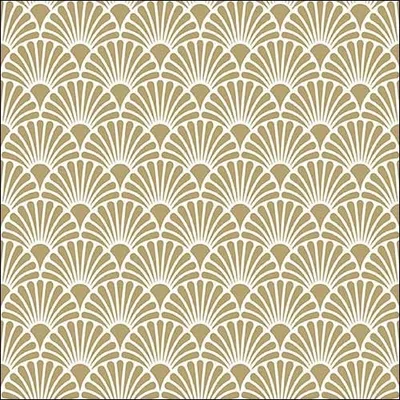Produktbild von Servietten 33x33 cm - Art deco gold/white