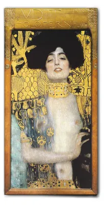 Immagine prodotto di Giallobus - Oloferne e Giuditta - Gustav Klimt - 50L x 100l cm - Quadro - Tela Canvas Telaio Standard