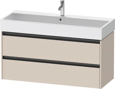 Produktbild von Duravit Ketho.2 Wastafelonderkast 118,4x46x54,9 cm Supermat Taupe
