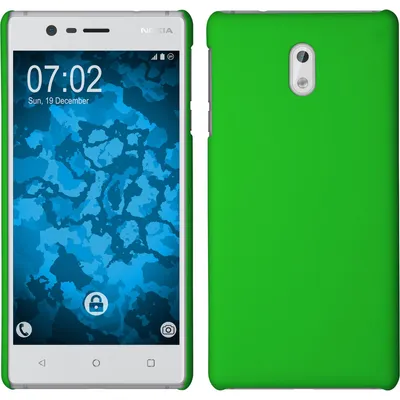 Produktbild von PhoneNatic Case für Nokia 3 Hülle grün gummiert Hard-case für 3 Case