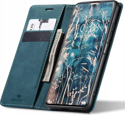 Image de Etui avec rabat pour téléphone SPACECASE Portefeuille pour Galaxy Note 10 Lite Bleu