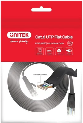 Imagen del producto de Cable de red UNITEK C1812GBK, , 5 metros, Cat6, U/UTP (UTP)