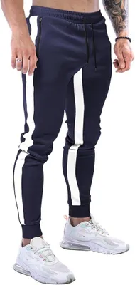 Produktbild von Herren-Jogginghose Slim Fit mit Streifen und Reißverschlusstaschen