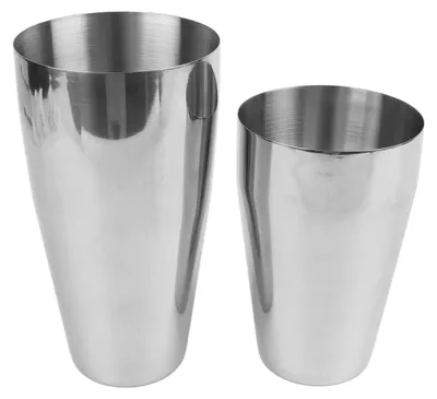 Image de Shaker à cocktail à deux compartiments de 800 et 600 ml, en acier inoxydable, parfaitement hermétique, pour barman