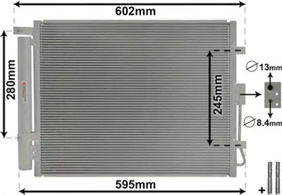 Produktbild von VAN WEZEL 83005150 Kondensator Klimaanlage Klimakondensator für KIA SOUL (AM) +Trockner