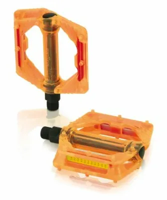 Produktbild von XLC Plattform-Pedal PD-M16 transparent, orange/transparent (1 Paar)