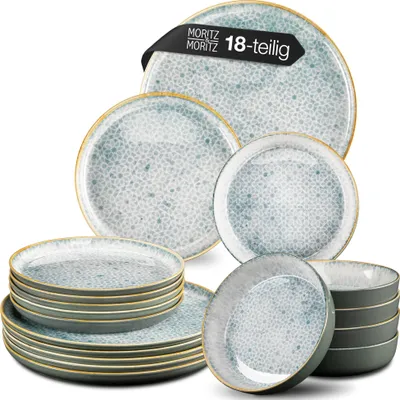 Produktbild von Moritz & Moritz TERRA 18-tlg Geschirr Set 6 Personen Blau