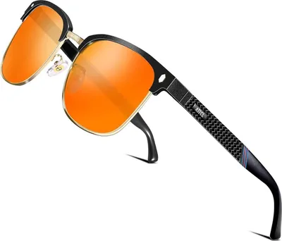 Zdjęcie produktu dla ATTCL Męskie okulary przeciwsłoneczne z polaryzacją Al-Mg Ultra Light Metal Frame UV400 CAT 3 CE - Czarne
