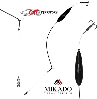 Image de MIKADO Welsmontage Regenwummontage Worm Rig Bas de ligne Ø1,2mm/78kg/U-Pose 50g