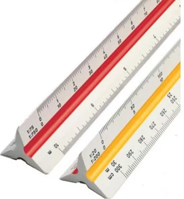 Productafbeelding van Rotring S0220481, driekantige meetlint voor architecten (A), van kunststof, wit