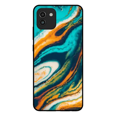 Obrázek produktu pro Smartphonica Pouzdro na telefon pro Samsung Galaxy A03 mramorový vzhled - zadní kryt mramorové pouzdro - Green