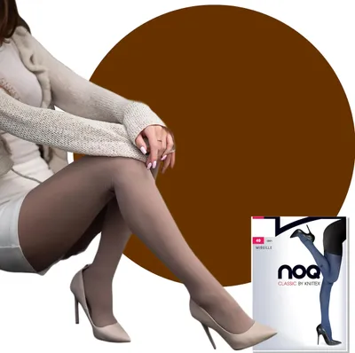 Produktbild von Mireille 40 DEN Mikrofaserstrumpfhose glatt, matt, halbblickdicht 3 Choco