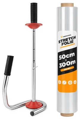 Stretchfolie 20 my, 500 mm x 300 m, transparent, 1 Rolle