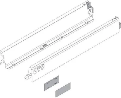 Produktbild von Blum TANDEMBOX Zarge, Höhe N 68 mm, NL 400 mm, links/rechts, für TANDEMBOX intivo/antaro, seidenweiss