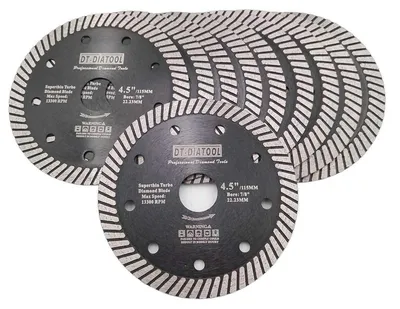 Productafbeelding van Diamantzaagbladen, 10 stuks, 115 mm x 22,23 mm, extra dun, geschikt voor porselein, tegels, marmer, keramiek, graniet
