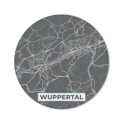 Produktbild von MuchoWow® Mauspad Mousepad Karte - Wuppertal - Blau - Stadtplan - Deutschland 20x20 cm - Mousepads - Maus Mat - Pad - Mausunterlage - Schreibtischmatte