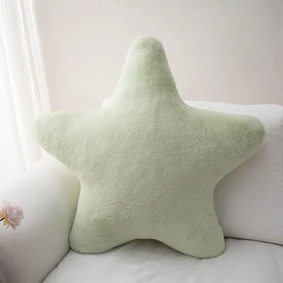 Produktbild von Sternkissen 60 cm Grün – Weiches Plüsch Dekokissen für Kinderzimmer