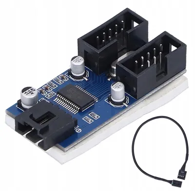 Produktbild von USB 2.0 9-Pin Splitter Hub für Mainboard