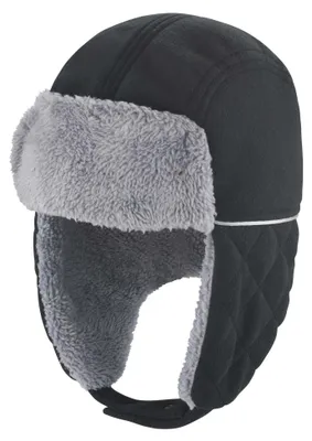 Produktbild von Result Winter Essentials - Trapper-Hut für Herren/Damen Uni LT558 (L-XL) (Schwarz/Grau)