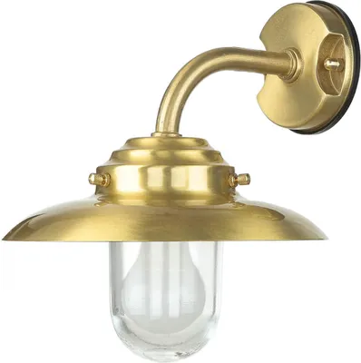 Produktbild von Wandlampe Messing IP64 Wand außen Maritim wetterfeste Außenleuchte Laterne Haus Haustür Terrasse Hof