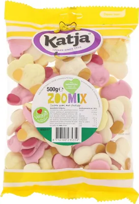 Produktbild von Katja Zoo Mix Weichgummis mit Fruchtsaft, vegetarisch 500 g