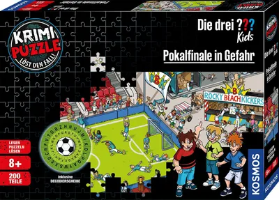 Immagine prodotto di KOSMOS Krimipuzzle Die drei ??? Kids Pokalfinale in Gefahr, Krimi Puzzle, Kobelspiel, ab 8 Jahren, 685539