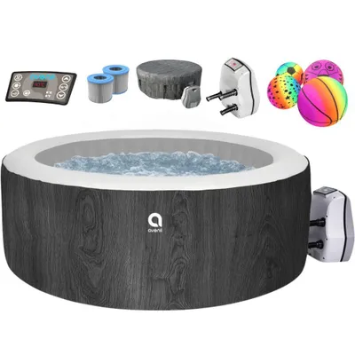 Zdjęcie produktu dla Dmuchane SPA ogrodowe 6 osób jacuzzi bali basen z hydromasażem i pokrywą AVENLI