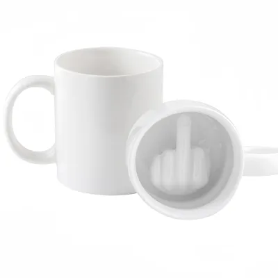 Scherzbecher Mittelfinger 300 ml Keramik lustiges Geschenk