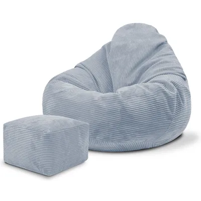 Produktbild von Dreamroots Kinder Sitzsack 70x70x70 cm Hocker und Sitzbezug Bubibag Kühltasche mit Füllung, Baltic Sea