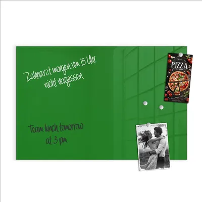 Produktbild von Magnettafel 90x60cm Pinnwand Whiteboard beschreibbar - Grüner Hintergrund I