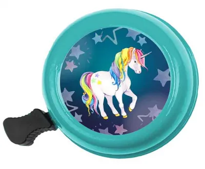 Immagine prodotto di Campanello per bicicletta Unicorno blu 55 mm - bbeBells 52412 - Campanello Suoneria Campanella