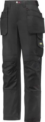 Produktbild von Snickers Damen Canvas Arbeitshose m. Holstertaschen, EN 14404 Schwarz-50