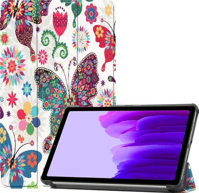 Produktbild von Mobigear Tri-Fold  Samsung Galaxy Tab A7 Lite Hülle Klapphülle - Schmetterling