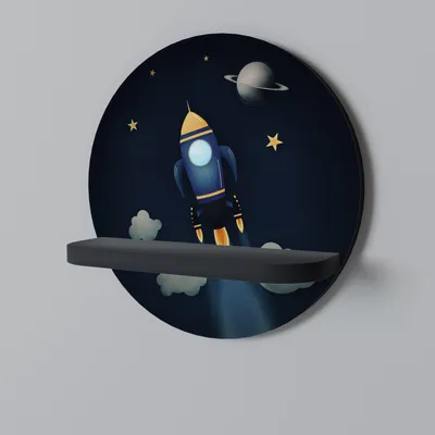 Produktbild von STELLAR SWING Rundes Regal Schwarz