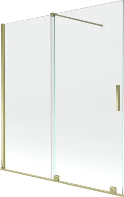 Zdjęcie produktu dla Mexen Velar parawan nawannowy 2-skrzydłowy rozsuwany 150 x 150 cm, transparent, złoty - 896-150-000-01-50