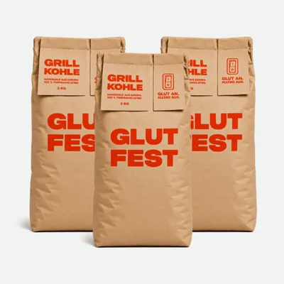 Produktbild von Gulfest Braun Säcke Grillkohle 3 x 3 kg - 20-80 mm | 100 % Buche & Eiche Khole - zum entspannten Grillen von BBQ & Fleisch | C44-Zittau
