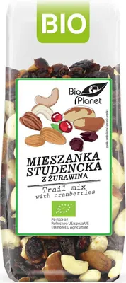 MIESZANKA STUDENCKA Z ŻURAWINĄ BIO 150 g - BIO PLANET