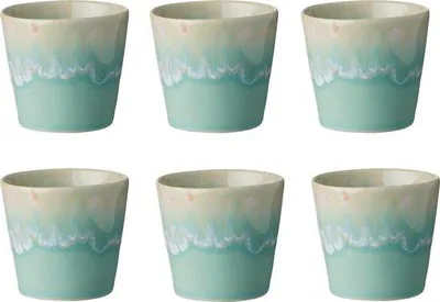 Produktbild von Costa Nova Grespresso Lungo-Tassen – 6er-Set – Azur – 7,5 cm große Kaffeetassen
