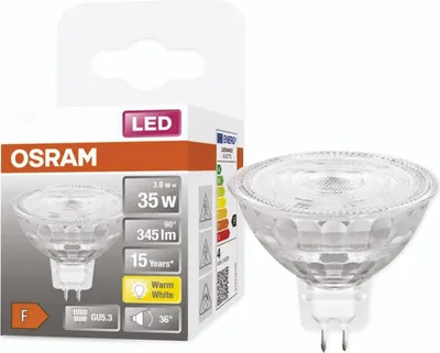 Produktbild von OSRAM LED Reflektorlampe MR16 3,8W GU5,3 345lm 12V 2.700K 36°