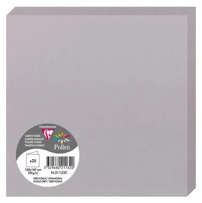 Produktbild von Clairefontaine Doppelkarte 160x160 Koalagrau