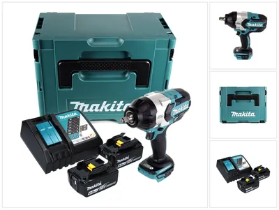 Zdjęcie produktu dla Makita DTW 1002 RGJ akumulatorowy klucz udarowy 18 V 1000 Nm 1/2" bezszczotkowy + 2x akumulator 6,0 Ah + ładowarka + Makpac
