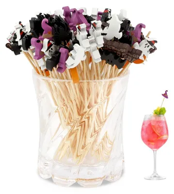 Produktbild von Halloween Cocktailspieße 100 Stück Kürbis