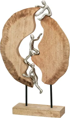 Produktbild von Gilde Skulptur,  Hoch Hinaus , Mangoholz, naturfarben, VE 1, L. 9 cm, B. 35 cm, H. 36 cm Höhe: 36.00 cm Breite: 35.00 cm Tiefe: 9.00cm  84300