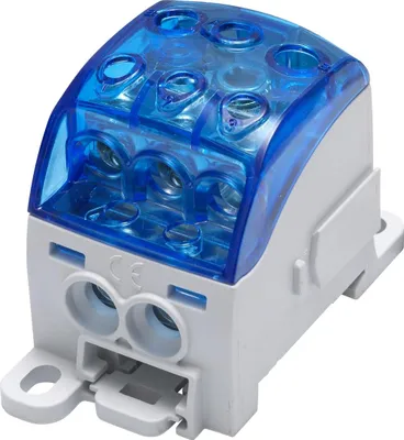 Productafbeelding van Universele verdeelblok SUB 220 Al/Cu 82060 SIMBLOCK, blauw