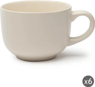 Produktbild von Excelsa Set Von 6 Jumbo Tasse Fashion White Keramik 52 cl Weiß