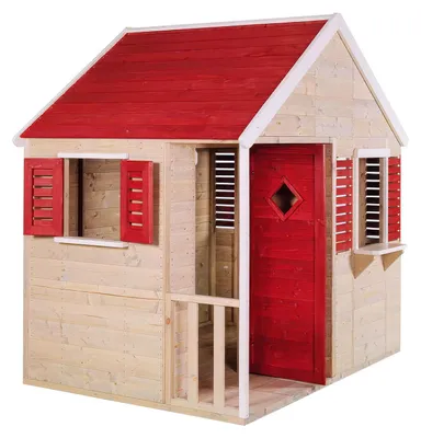 Produktbild von Wendi Toys Holz Spielhaus Krokodil Natur 155x120x168 cm