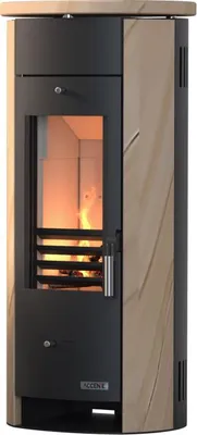 Produktbild von Accente Kaminofen Slimline Stahl sandstein schwarz 5,5 kW