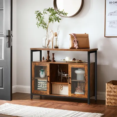 Produktbild von Vitrína VASAGLE Sideboard Úložná skříňka se 2 průhlednými skleněnými dvířky