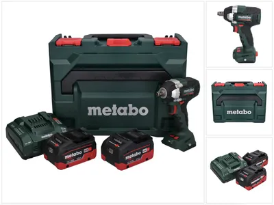 Obrázek produktu pro Akumulátorový rázový utahovák Metabo SSW 18 LT 300 BL 18 V 300 Nm + 2x akumulátor 5,5 Ah + nabíječka + metaBOX